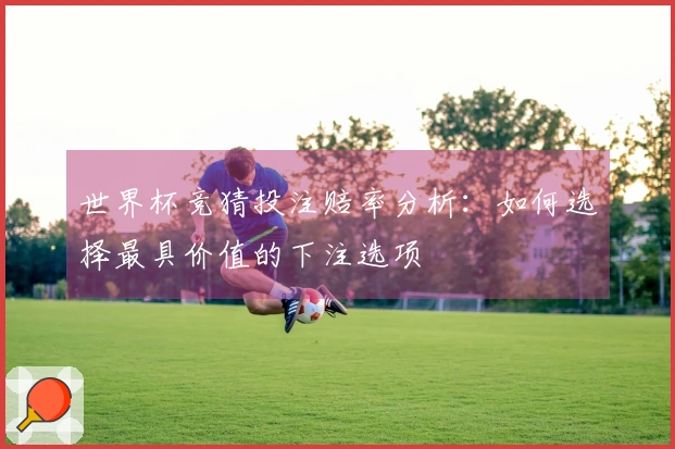 世界杯竞猜投注赔率分析：如何选择最具价值的下注选项